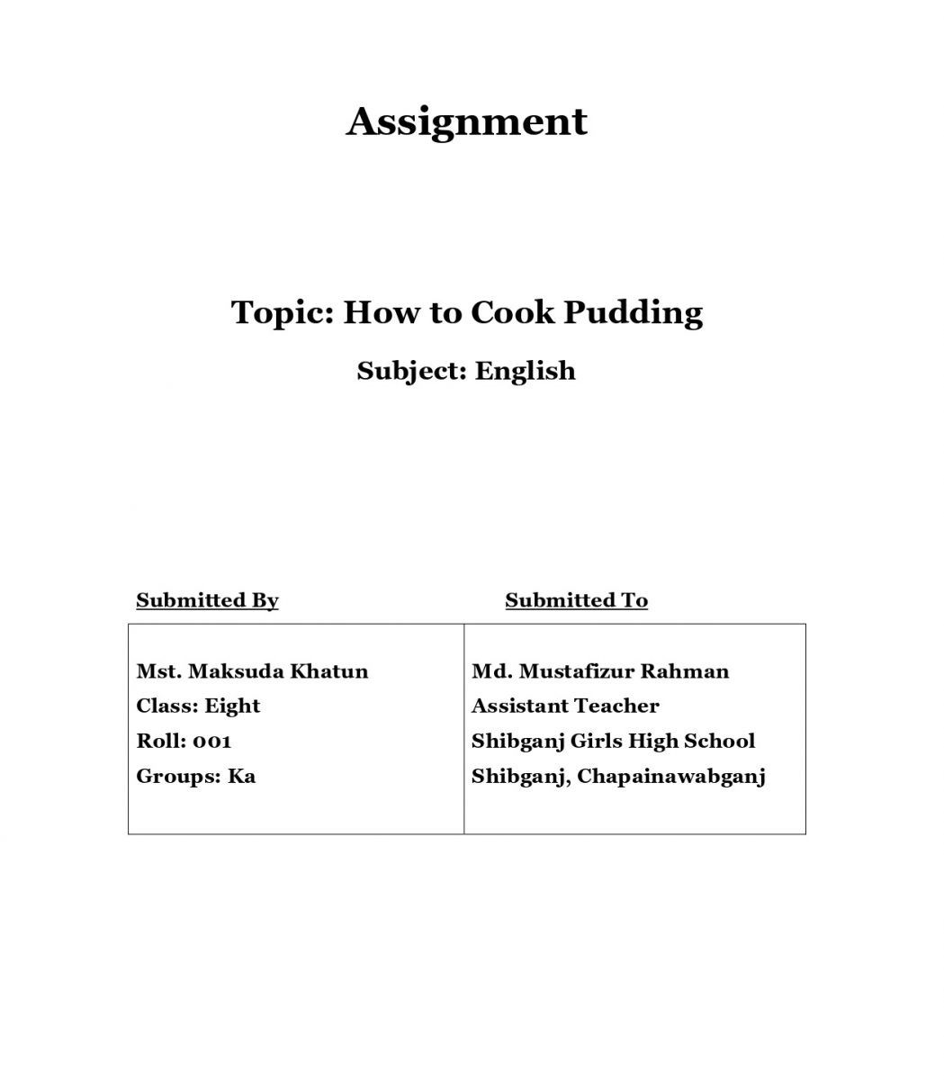image of assignment cover