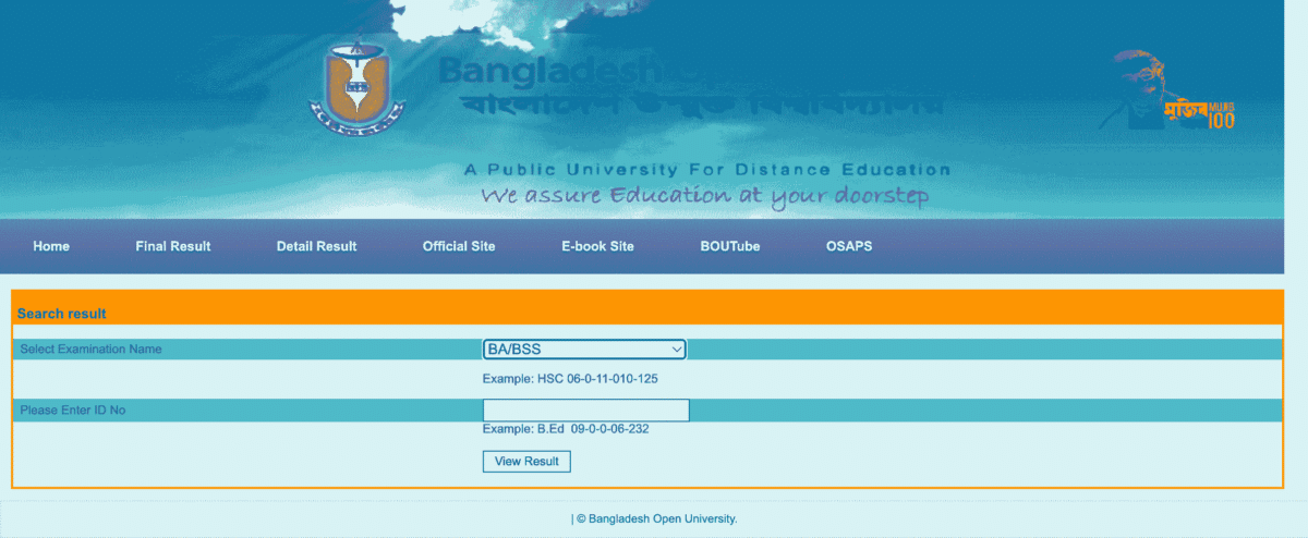 bangladesh-open-university-ba-bss-result